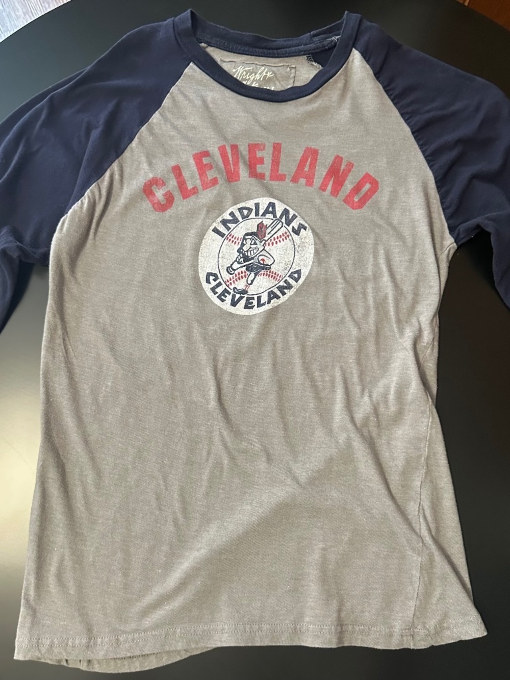 Cleveland Indians Wright & Ditson Raglan Baseball Tee